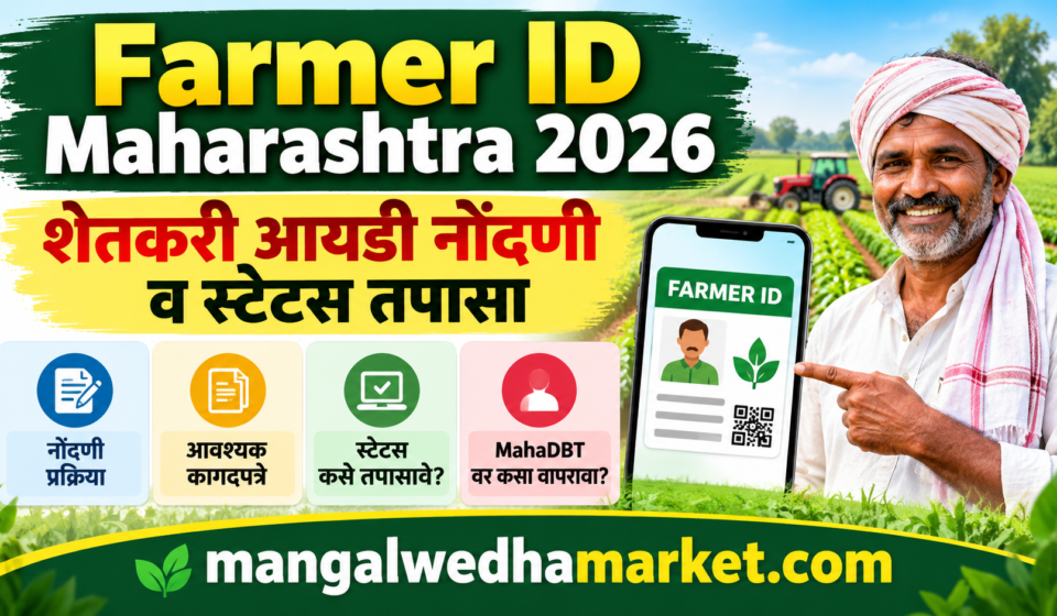 Farmer ID Maharashtra 2026 – शेतकरी आयडी नोंदणी आणि स्टेटस तपासणी